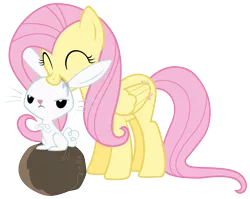 Size: 2513x2000 | Tagged: angel bunny, artist:buckethelm, artist:thatguy1945, biting, derpibooru import, drool, flutterhigh, fluttershy, high, nom, safe, simple background, transparent background, vector