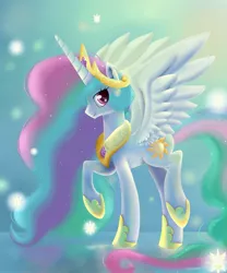 Size: 2500x3000 | Tagged: safe, artist:carligercarl, derpibooru import, princess celestia, alicorn, pony, female, looking at you, mare, smiling, solo