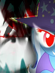 Size: 1822x2427 | Tagged: artist:iflysna94, derpibooru import, glowing eyes, grin, safe, smiling, trixie