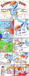 Size: 839x2194 | Tagged: safe, artist:bapplejuice, derpibooru import, derpy hooves, rainbow dash, pegasus, pony, comic, dark comedy, female, mare, poison, rainbow douche, too dumb to live