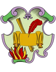 Size: 1445x1870 | Tagged: artist:lord-giampietro, coat of arms, derpibooru import, heraldry, no pony, quill, safe, scroll, simple background, spike, transparent background