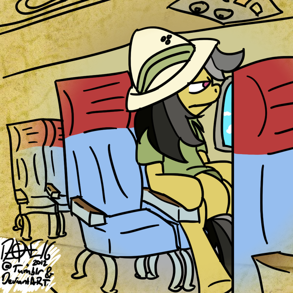 Size: 1000x1000 | Tagged: artist:dzone16, daring do, derpibooru import, plane, safe, solo