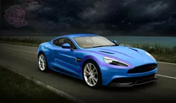 Size: 1280x753 | Tagged: artist:shadowbolt240z, aston martin, aston martin vanquish, bear, car, derpibooru import, safe, trixie, ursa, ursa major