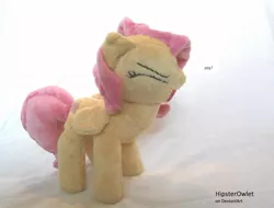 Size: 1024x777 | Tagged: safe, artist:hipsterowlet, derpibooru import, fluttershy, pegasus, pony, eyes closed, female, flutteryay, irl, mare, photo, plushie, toy, yay