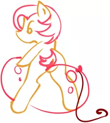 Size: 542x601 | Tagged: artist:retl, babs seed, balloon, balloon fetish, balloon sitting, derpibooru import, fetish, foal, riding, safe, solo