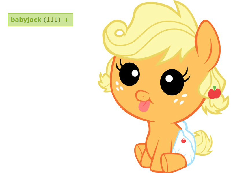 Size: 800x600 | Tagged: safe, derpibooru import, applejack, pony, derpibooru, baby, baby pony, babyjack, diaper, exploitable meme, foal, meme, meta, tags, younger