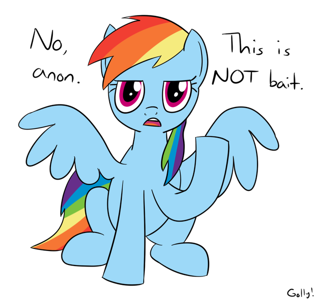 Size: 900x850 | Tagged: artist:rapidstrike, derpibooru import, meta, rainbow dash, reaction image, safe, this is bait