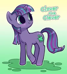 Size: 507x562 | Tagged: artist:pimmy, blushing, clever clover, clover the clever, derpibooru import, g2, looking back, prince clever clover, raised hoof, safe, smiling, solo