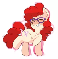 Size: 1442x1478 | Tagged: safe, artist:chiptoony, derpibooru import, twist, earth pony, pony, 30 minute art challenge, cute, female, filly, glasses, happy, smiling, solo, twistabetes