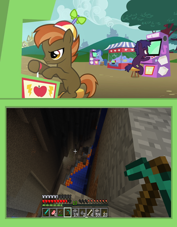 Size: 357x456 | Tagged: apple bytes, arcade, archer (character), button, button mash, derpibooru import, exploitable meme, high score, high score plays, meme, minecraft, safe, scootablue, video game