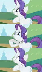 Size: 1280x2160 | Tagged: artist:capnpea, derpibooru import, edit, edited screencap, fimbriae, rarity, safe, screencap, sweetie belle, wat