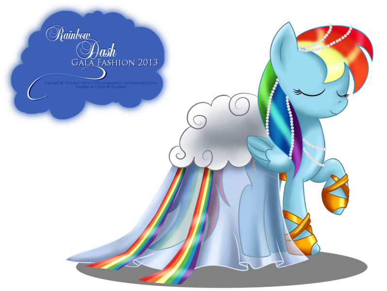 Size: 1389x1044 | Tagged: artist:tiffanymarsou, clothes, derpibooru import, dress, gala dress, rainbow dash, safe