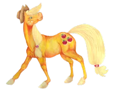 Size: 1024x725 | Tagged: applejack, artist:popochanay, derpibooru import, horse, safe