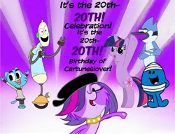 Size: 3288x2517 | Tagged: artist:cartuneslover16, crossover, derpibooru import, get, gumball watterson, index get, littlest pet shop, mordecai, ogo, regular show, robot and monster, safe, the amazing world of gumball, twilight sparkle, zoe trent