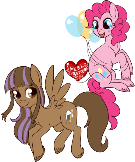 Size: 443x530 | Tagged: safe, artist:lulubell, derpibooru import, pinkie pie, oc, pegasus, pony, balloon, simple background, transparent background