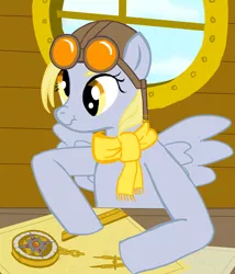 Size: 2213x2587 | Tagged: safe, artist:steampoweredstallion, derpibooru import, derpy hooves, pegasus, pony, female, goggles, mare, solo, steampunk