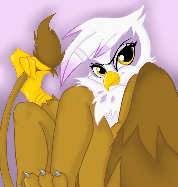 Size: 711x748 | Tagged: safe, artist:meggchan, derpibooru import, gilda, gryphon, solo