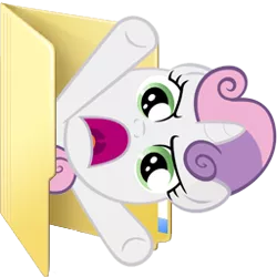 Size: 256x256 | Tagged: artist:blues27xx, computer icon, derpibooru import, folder, oh come on, safe, solo, sweetie belle