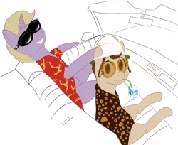 Size: 1234x1008 | Tagged: artist:gitgud, car, crossover, derpibooru import, fear and loathing in las vegas, oc, oc:brann flakes, oc:cookie dough, oc:cookie dough (trottingham), safe