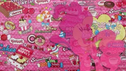 Size: 1191x670 | Tagged: artist:glittersnoot, candy, derpibooru import, food, outline, pinkie pie, safe, sweets