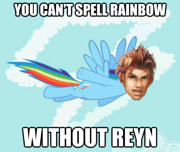 Size: 625x527 | Tagged: caption, derpibooru import, image macro, rainbow dash, reyn, safe, text, wat, xenoblade chronicles