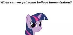 Size: 800x392 | Tagged: safe, derpibooru import, twilight sparkle, faic, question, smirk, text, twiface