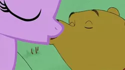 Size: 640x360 | Tagged: crossover, crossover shipping, derpibooru import, fail, female, kissing, male, pooh's adventures, safe, shipping, straight, twilight sparkle, wat, winnie the pooh, wtf