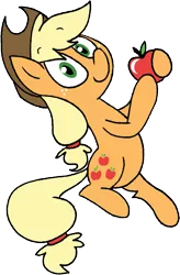 Size: 865x1319 | Tagged: apple, applejack, artist:strangiesleepy, derpibooru import, food, obligatory apple, safe, simple background, solo