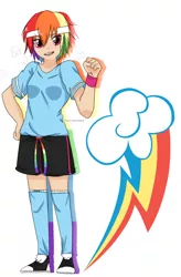 Size: 800x1220 | Tagged: artist:missmagikarp, clothes, converse, derpibooru import, human, humanized, rainbow dash, safe, shoes, solo