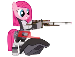 Size: 4480x3360 | Tagged: artist:beavernator, borderlands, borderlands 2, clothes, crossover, derpibooru import, gun, pinkie pie, safe, sniper, weapon, zer0