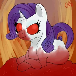 Size: 1000x1000 | Tagged: artist:sovereignbooty, derpibooru import, grimdark, rarity, solo