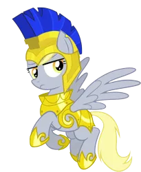 Size: 900x1100 | Tagged: safe, artist:php50, derpibooru import, derpy hooves, pegasus, pony, armor, female, general derpy, guard, mare, simple background, solo, transparent background, vector