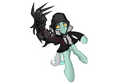 Size: 2215x1530 | Tagged: safe, artist:falloutfire, derpibooru import, lyra heartstrings, pony, [prototype], alex mercer, bipedal, claw, claws, clothes, cosplay, costume, crossover, hoodie, parody, simple background, solo, transparent background, vector