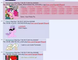 Size: 717x556 | Tagged: suggestive, derpibooru import, diamond tiara, pinkie pie, snails, twist, earth pony, pony, unicorn, /mlp/, 2012, 4chan get, bubble pipe, dubs, face down ass up, get, hat, hoof hold, impossible, pipe, rule 63, sunglasses