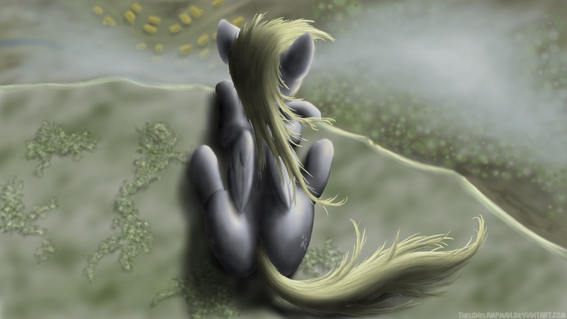 Size: 1366x768 | Tagged: safe, artist:thelonelampman, derpibooru import, derpy hooves, pegasus, pony, female, mare