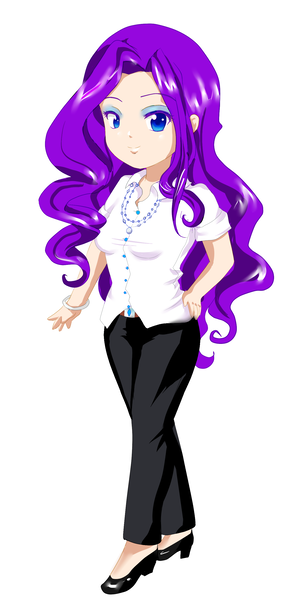 Size: 1409x2751 | Tagged: artist:xalxyz, derpibooru import, human, humanized, rarity, safe, solo