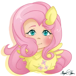 Size: 1000x1000 | Tagged: artist:canischou, derpibooru import, eared humanization, fluttershy, human, humanized, safe, solo, winged humanization, wings