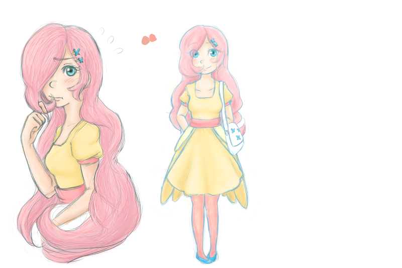 Size: 1200x800 | Tagged: artist:harusokuze, derpibooru import, fluttershy, human, humanized, safe, solo