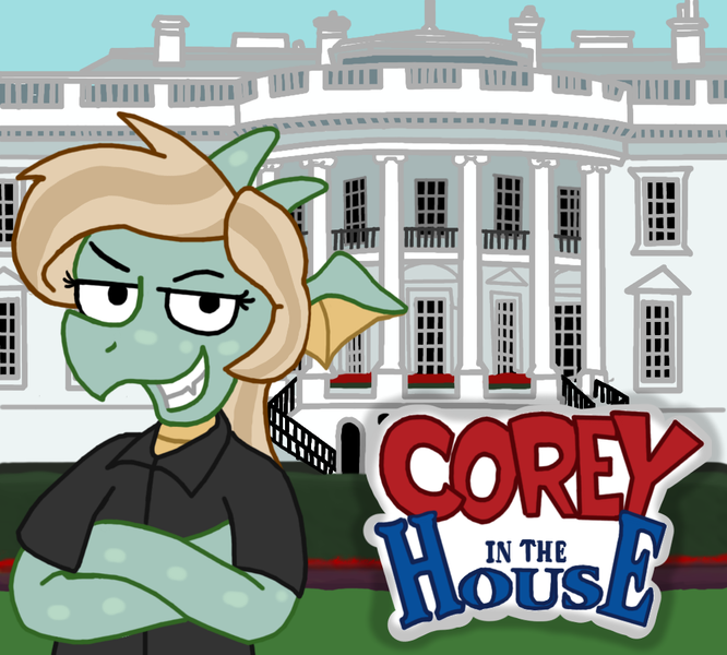 Size: 1000x901 | Tagged: artist:sketchymouse, corey powell, cory in the house, derpibooru import, dragon, parody, pun, safe