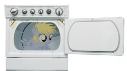 Size: 590x331 | Tagged: safe, artist:photonicboom, derpibooru import, derpy hooves, pegasus, pony, dryer, female, fluffy, mare, underp