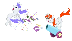 Size: 15000x8430 | Tagged: safe, artist:atmospark, derpibooru import, oc, oc:discentia, oc:karma, ponified, unofficial characters only, pony, absurd resolution, party cannon, reddit