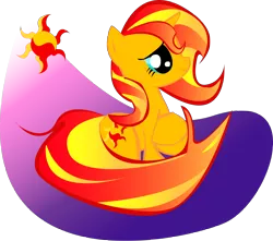 Size: 4664x4114 | Tagged: safe, artist:katlyon, derpibooru import, sunset shimmer, pony, unicorn, absurd resolution, cute, raised hoof, shimmerbetes, simple background, smiling, solo, transparent background