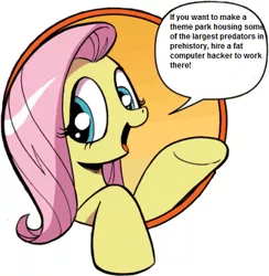 Size: 421x431 | Tagged: bad advice fluttershy, derpibooru import, exploitable meme, fluttershy, jurassic park, meme, safe, text