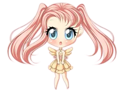 Size: 964x700 | Tagged: artist:amai--kiss, chibi, derpibooru import, fluttershy, human, humanized, safe, solo, winged humanization, wings