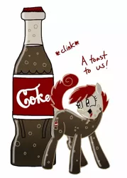 Size: 596x831 | Tagged: safe, artist:archfaux, derpibooru import, oc, oc:coke pony, ponified, unofficial characters only, food pony, original species, pony, ask coke pony, ask, coke, food, soda, solo