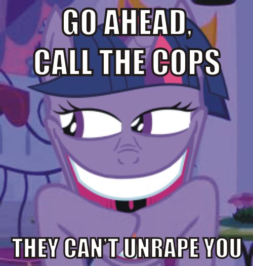 Size: 500x525 | Tagged: semi-grimdark, suggestive, derpibooru import, edit, edited screencap, screencap, twilight sparkle, pony, caption, creepy, hentai woody, image macro, implied rape, meme, solo, text, woody face