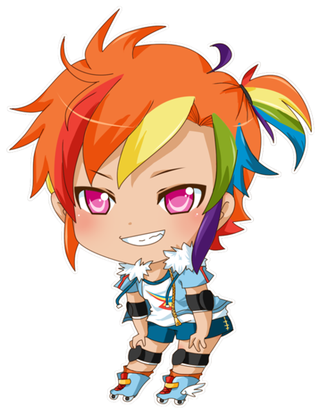 rainbow anime chibi