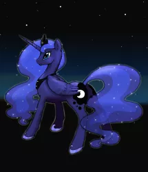 Size: 2495x2907 | Tagged: safe, artist:mmmenagerie, derpibooru import, princess luna, night, solo