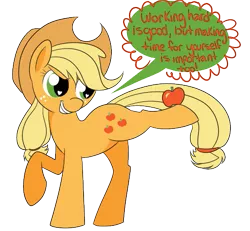 Size: 521x481 | Tagged: active stretch, apple, applejack, artist:ponycide, balancing, derpibooru import, food, obligatory apple, safe, simple background, solo