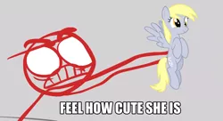 Size: 1280x694 | Tagged: safe, derpibooru import, derpy hooves, pegasus, pony, caption, derpy day, derpy day 2013, dick figures, female, image macro, mare, red, text